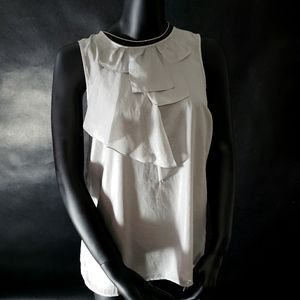 Ann Taylor short sleeve ruffle blouse